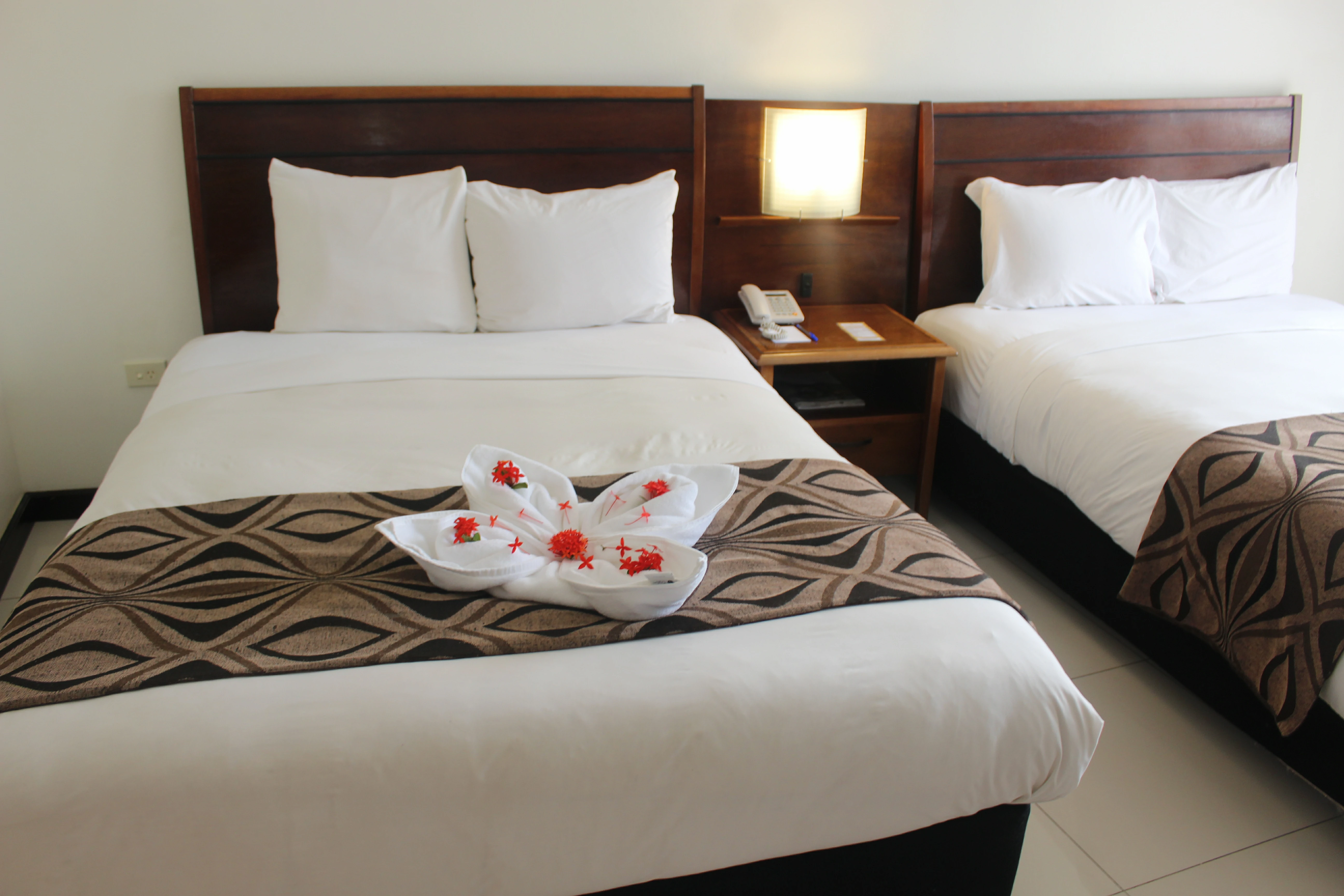 Standard Queen Room bed view